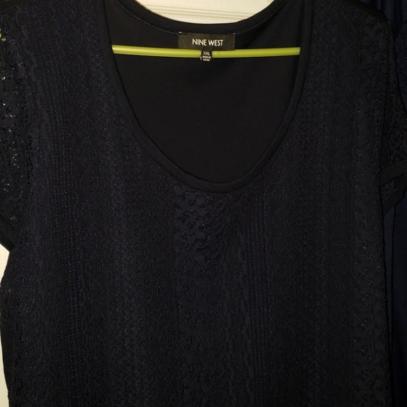 Navy blue women's tops - Picture 2 of 3